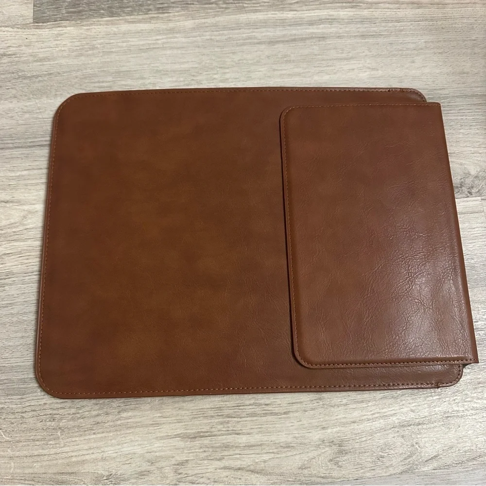 Leather laptop iPad sleeve Leather Laptop Case with Mouse Pad Notebook Computer